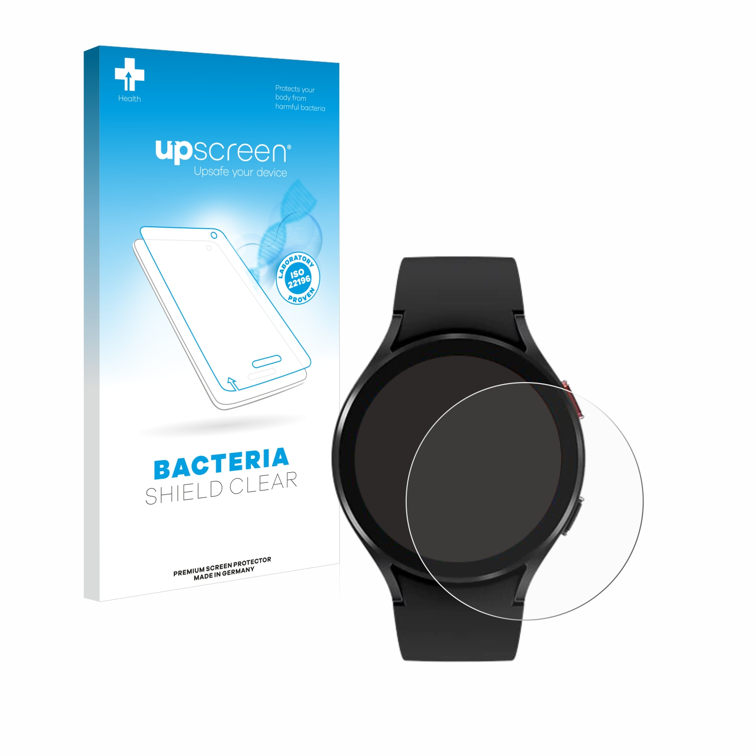 UPSCREEN Samsung 4 klare Galaxy Schutzfolie(für Watch (44mm)) antibakteriell