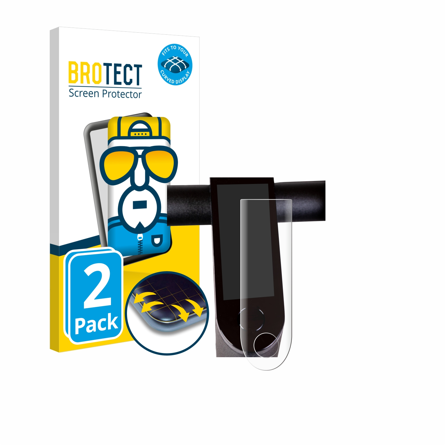 BROTECT 2x Flex Full-Cover 3D Epowerfun ePF-1 PRO) Schutzfolie(für Curved