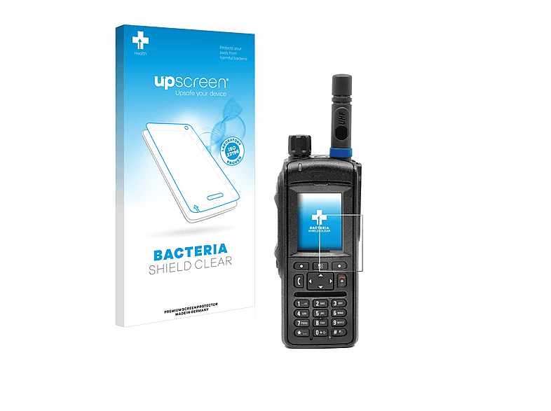 UPSCREEN antibakteriell klare Schutzfolie(für Motorola MTP-6550)