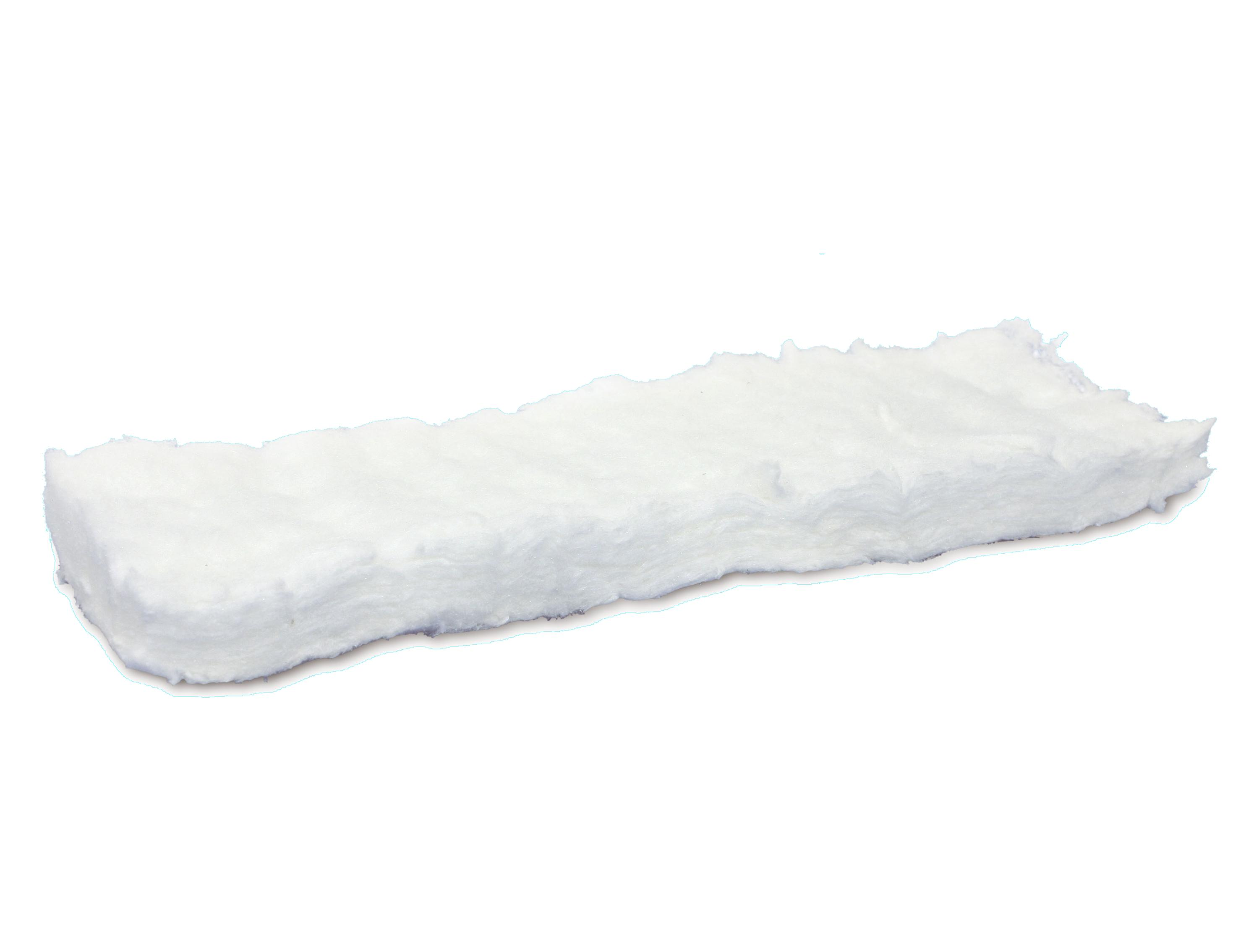 Un bloque de aislamiento blanco, rectangular y esponjoso.
