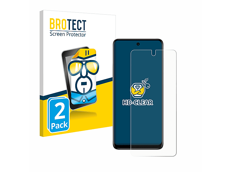 Motorola E32) Moto 2x klare BROTECT Schutzfolie(für