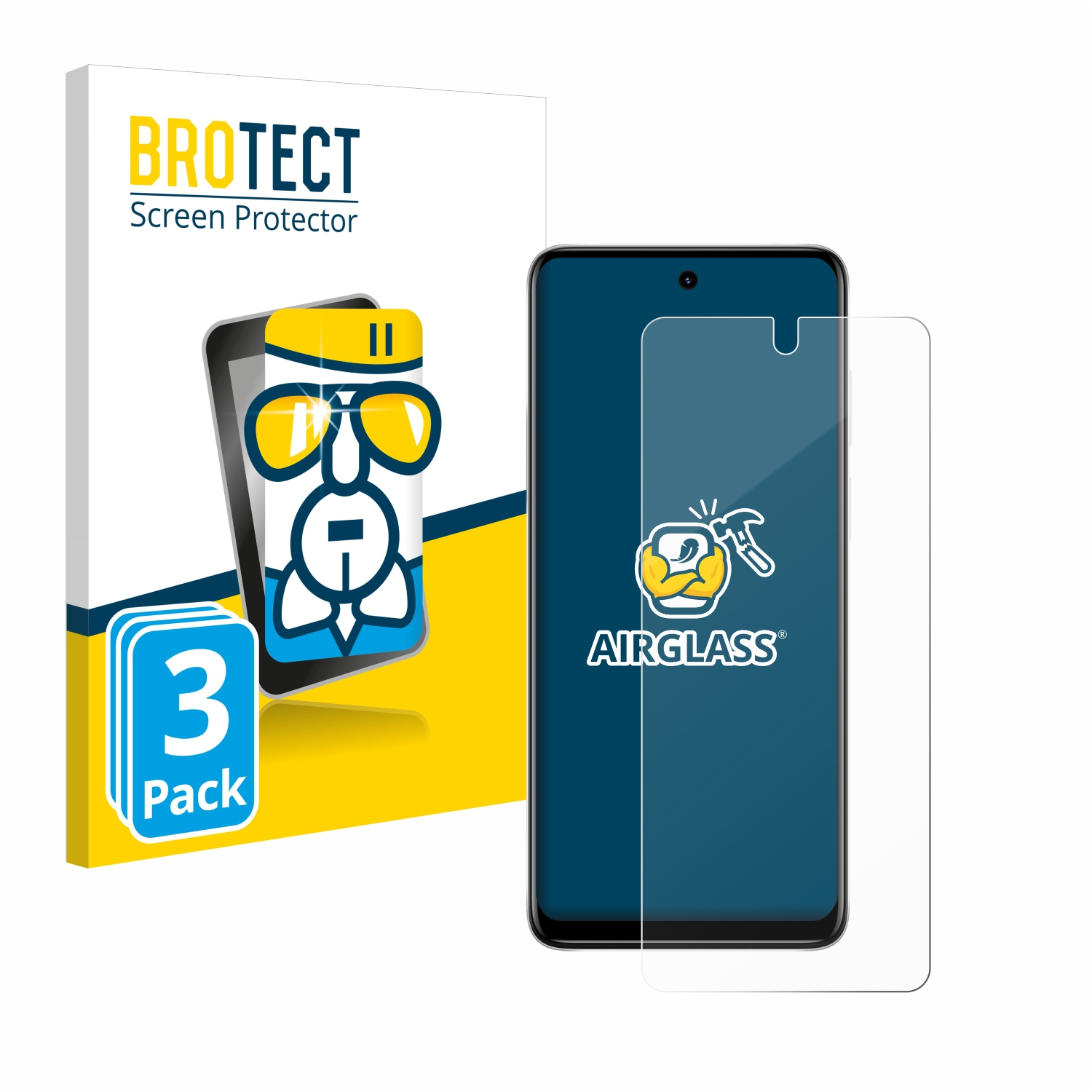 BROTECT 3x Airglass klare Schutzfolie(für E32) Motorola Moto