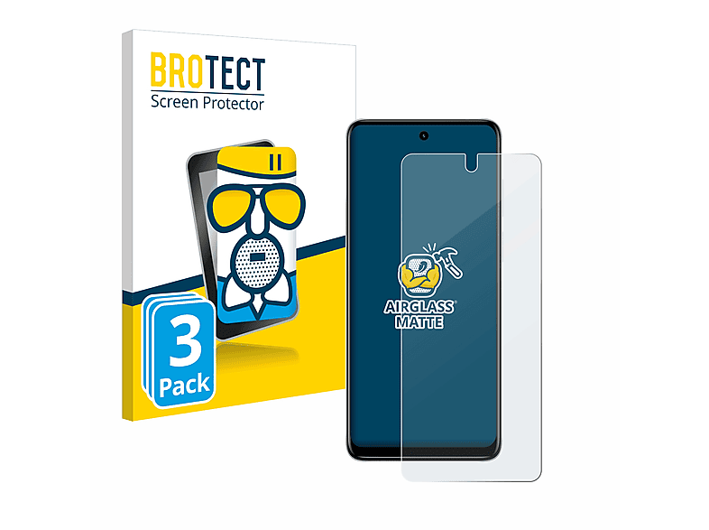 BROTECT 3x Airglass matte Schutzfolie(für Motorola Moto E32)