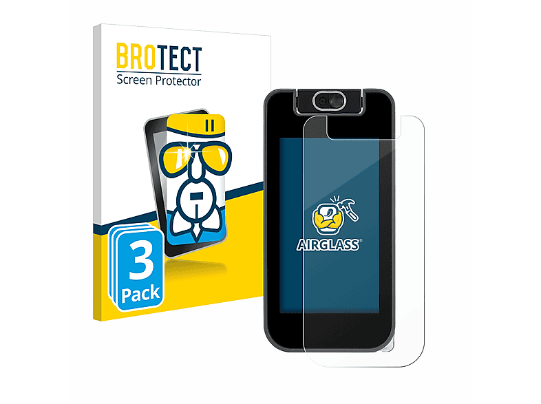3x KidiBuzz BROTECT 3) klare Schutzfolie(für Vtech Airglass