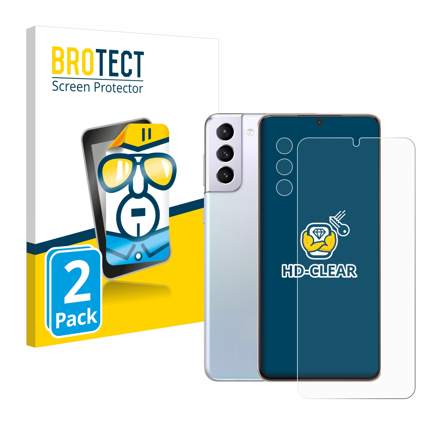 BROTECT 2x klare Schutzfolie(für Samsung Plus 5G) S21 Galaxy