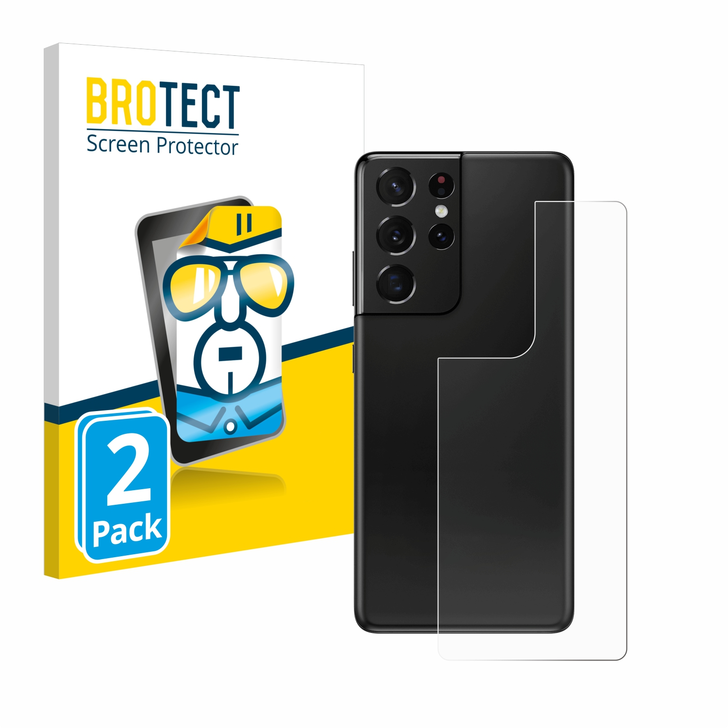 2x Galaxy BROTECT S21 klare Schutzfolie(für Samsung 5G) Ultra