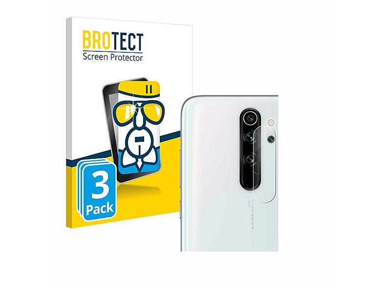 BROTECT 3x Airglass klare Schutzfolie(für Xiaomi Redmi Note 8 Pro)
