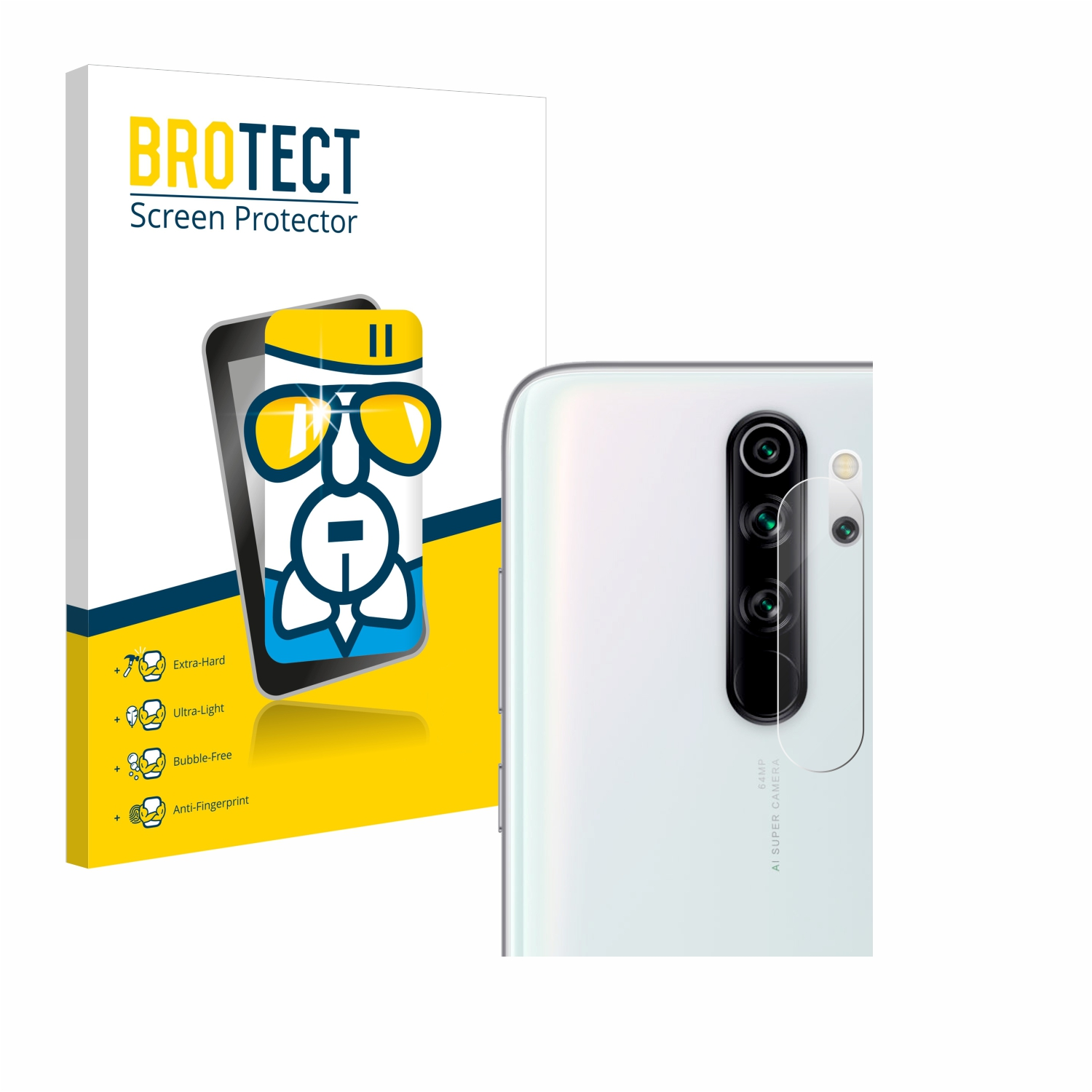 BROTECT Airglass klare Schutzfolie(für Xiaomi Redmi Pro) Note 8