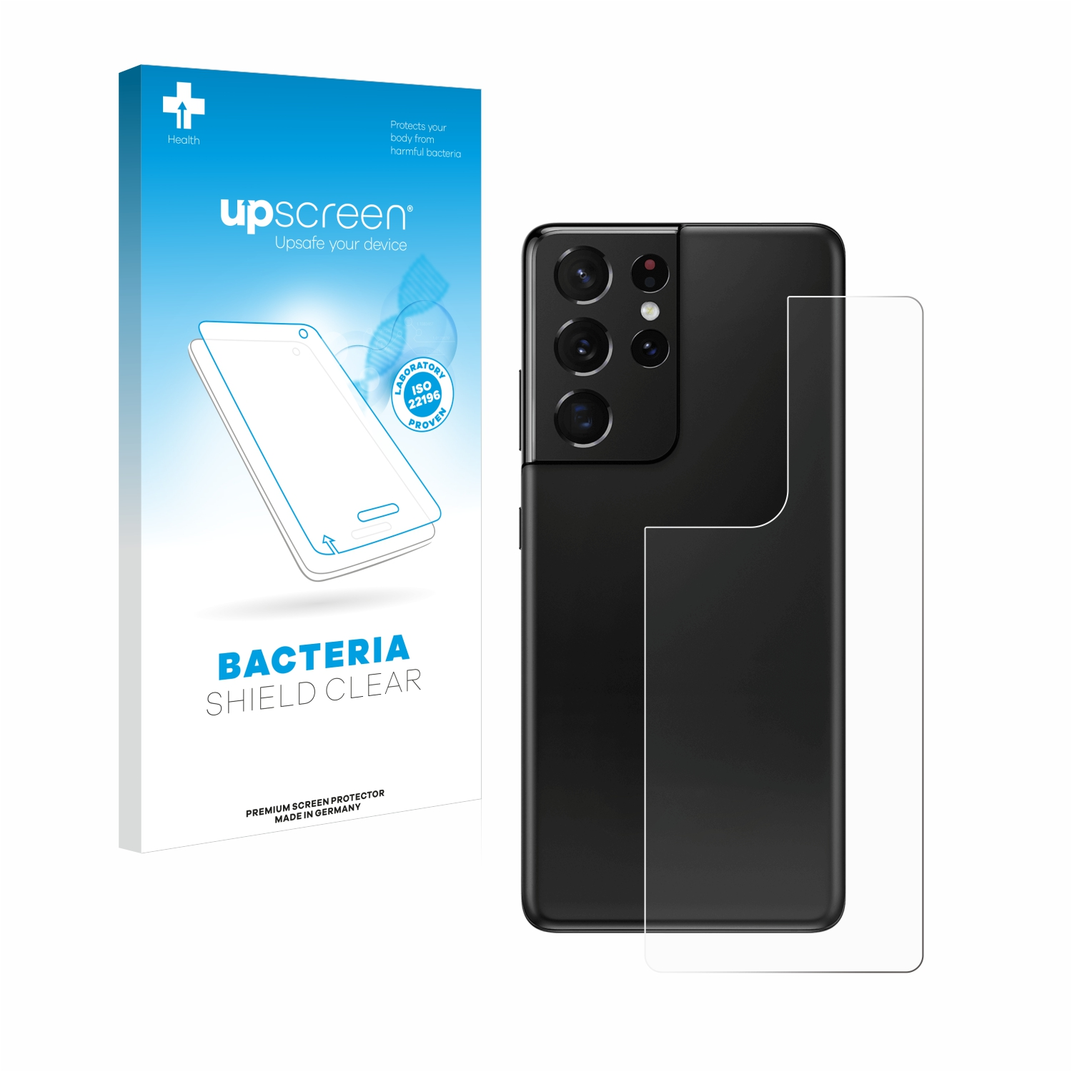 UPSCREEN antibakteriell klare Schutzfolie(für Samsung Ultra S21 5G) Galaxy