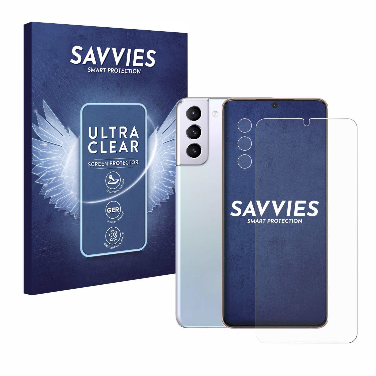 5G) klare S21 Plus SAVVIES Galaxy 18x Schutzfolie(für Samsung