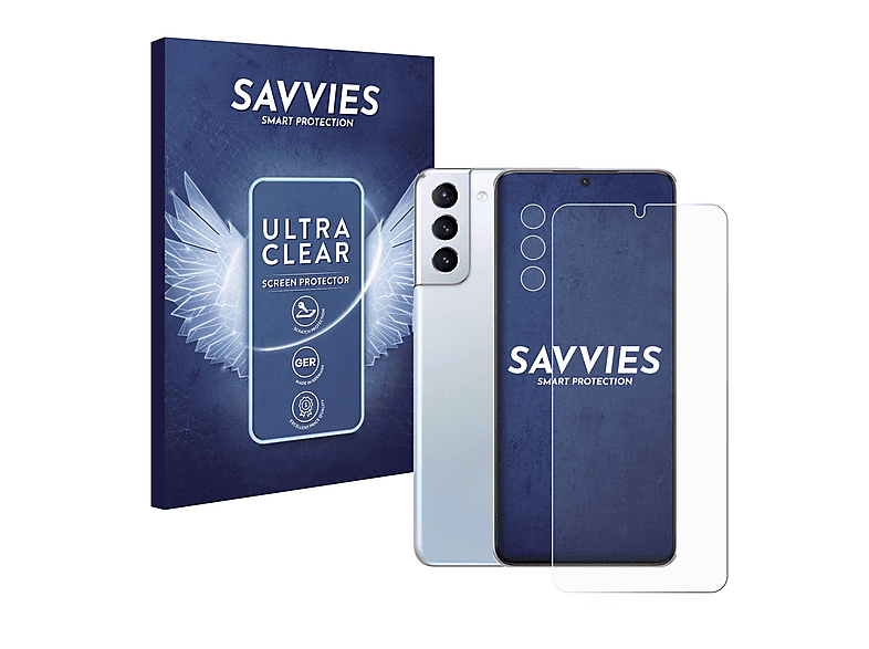 SAVVIES 18x klare Schutzfolie(für Galaxy 5G) Samsung Plus S21
