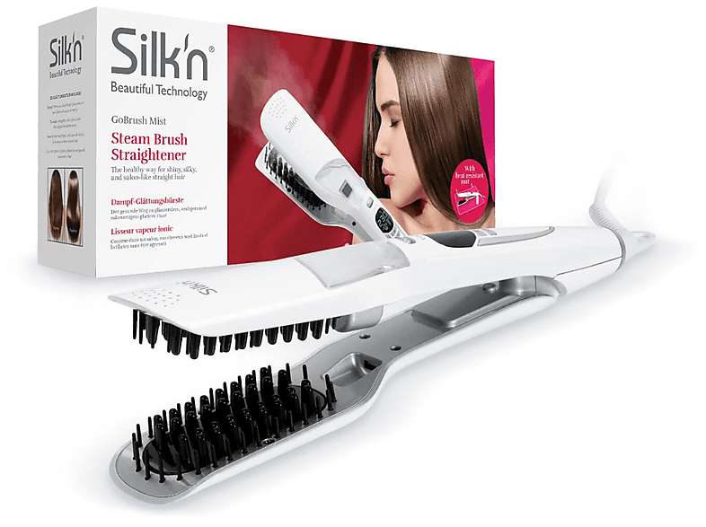 SILK\'N GoBrush Mist - Stylingbürste mit Dampf für glattes und gesundes Haar Warmluftbürste