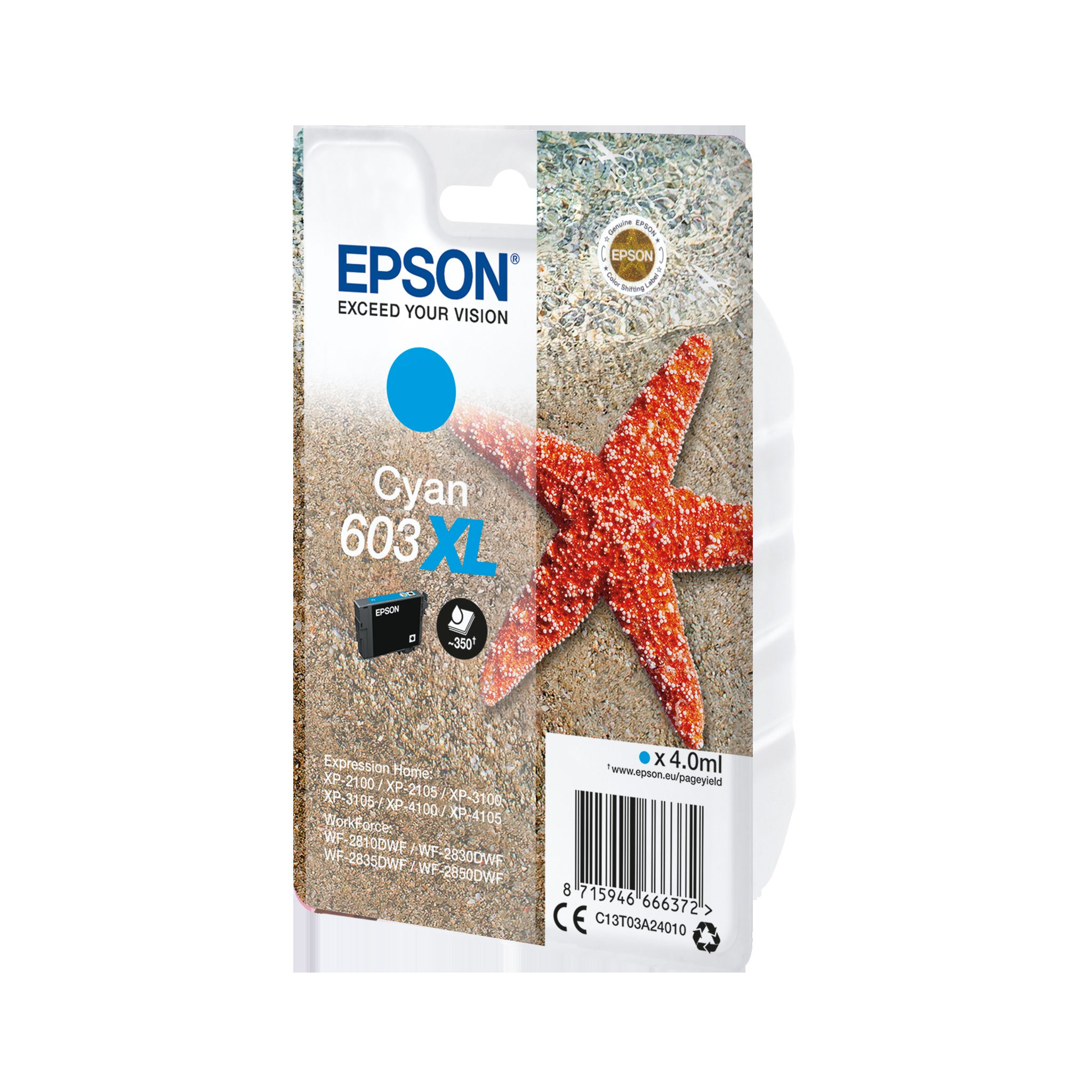 EPSON 603XL Tinte (C13T03A240) cyan