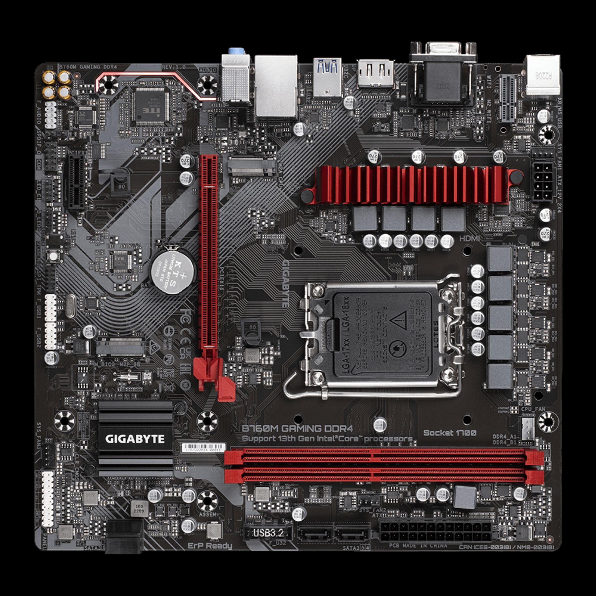 GIGABYTE B760M Mainboards DDR4 GAMING schwarz