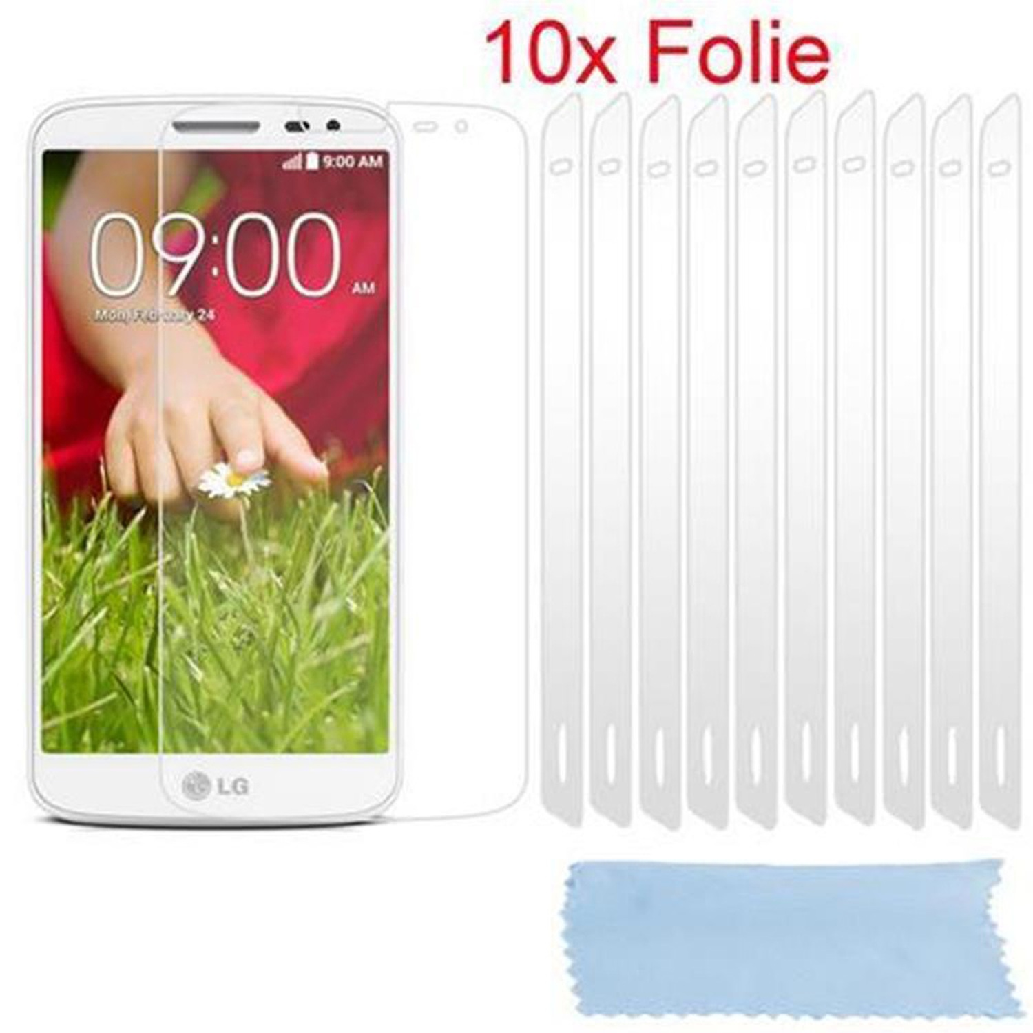 Smartphone con protezione schermo e protezioni schermo aggiuntive.