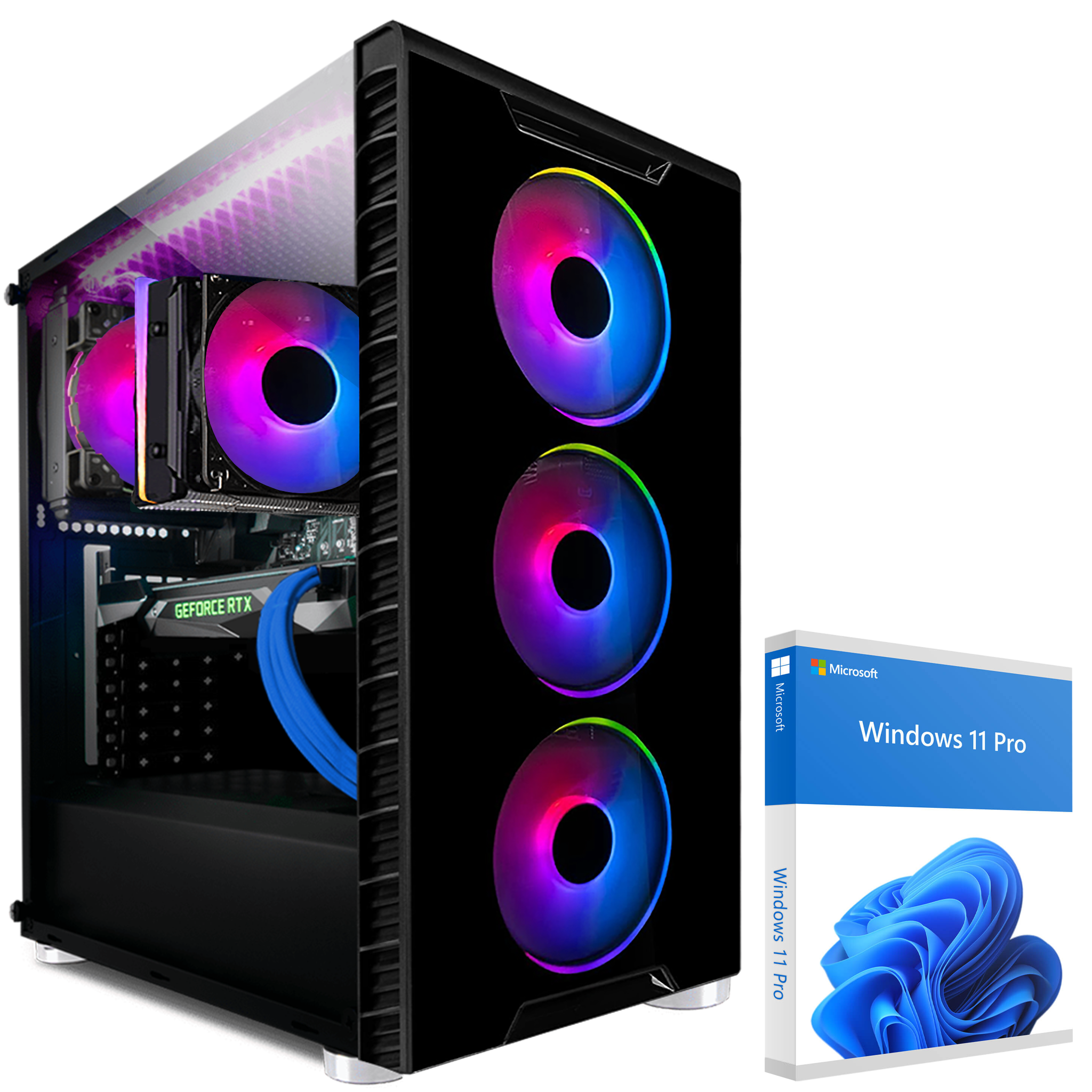 2000 GB GB PC RTX™ Core Gaming i7 32 GB HDD, SSD, KRAFTPC mit 11700F, Pro, Core™ Intel® Prozessor, Intel RAM, 11 4070, i7 NVIDIA Windows 12 GeForce 1000 GB