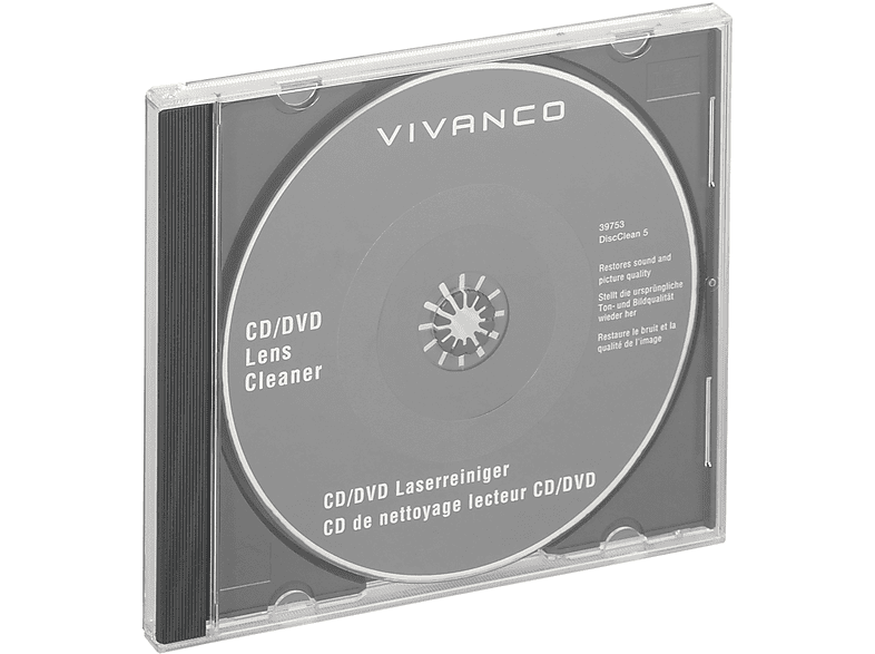 VIVANCO 39753 DVD, für Transparent CD, PC, Laserreiniger