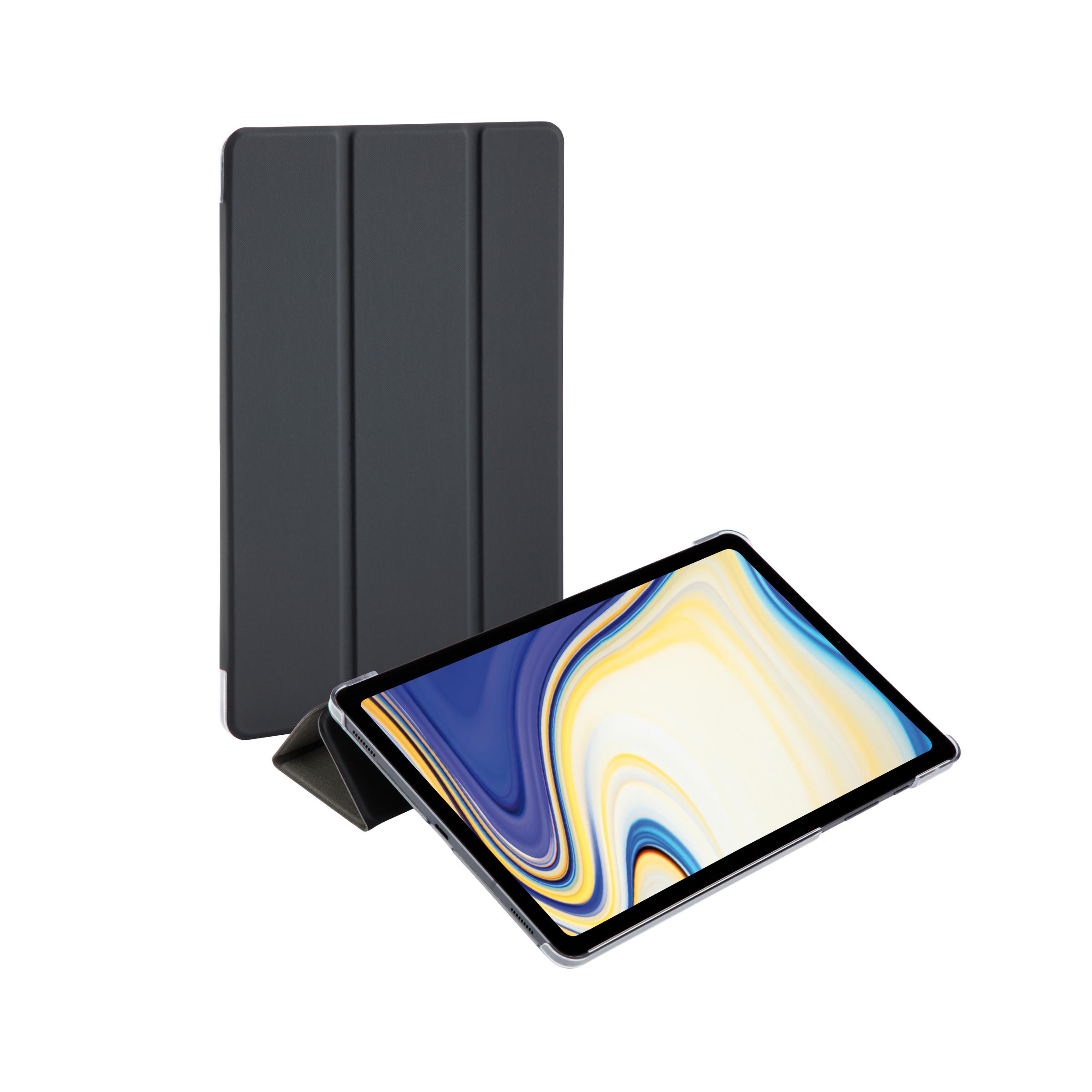 VIVANCO 60614 Tablet Hülle Cover Synthetikleder, Full Samsung für Schwarz