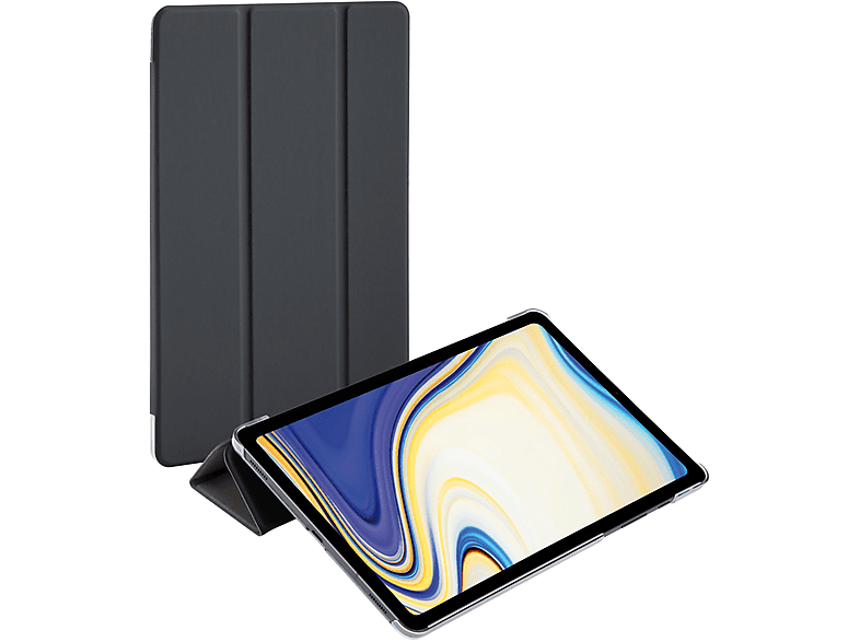 VIVANCO 60614 Tablet Hülle Full Cover für Samsung Synthetikleder, Schwarz