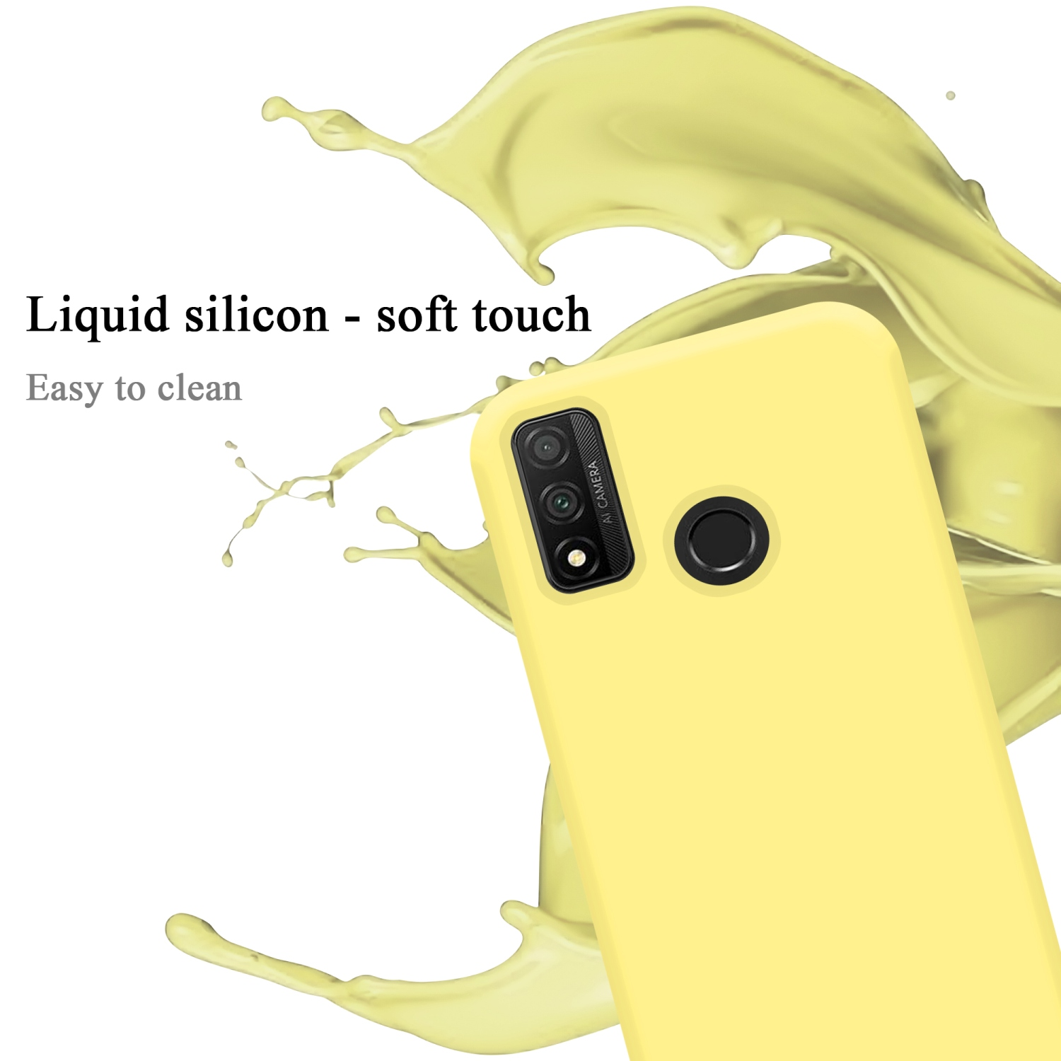 im Case Liquid Hülle SMART Style, Silicone CADORABO 2020, LIQUID Backcover, P Huawei, GELB