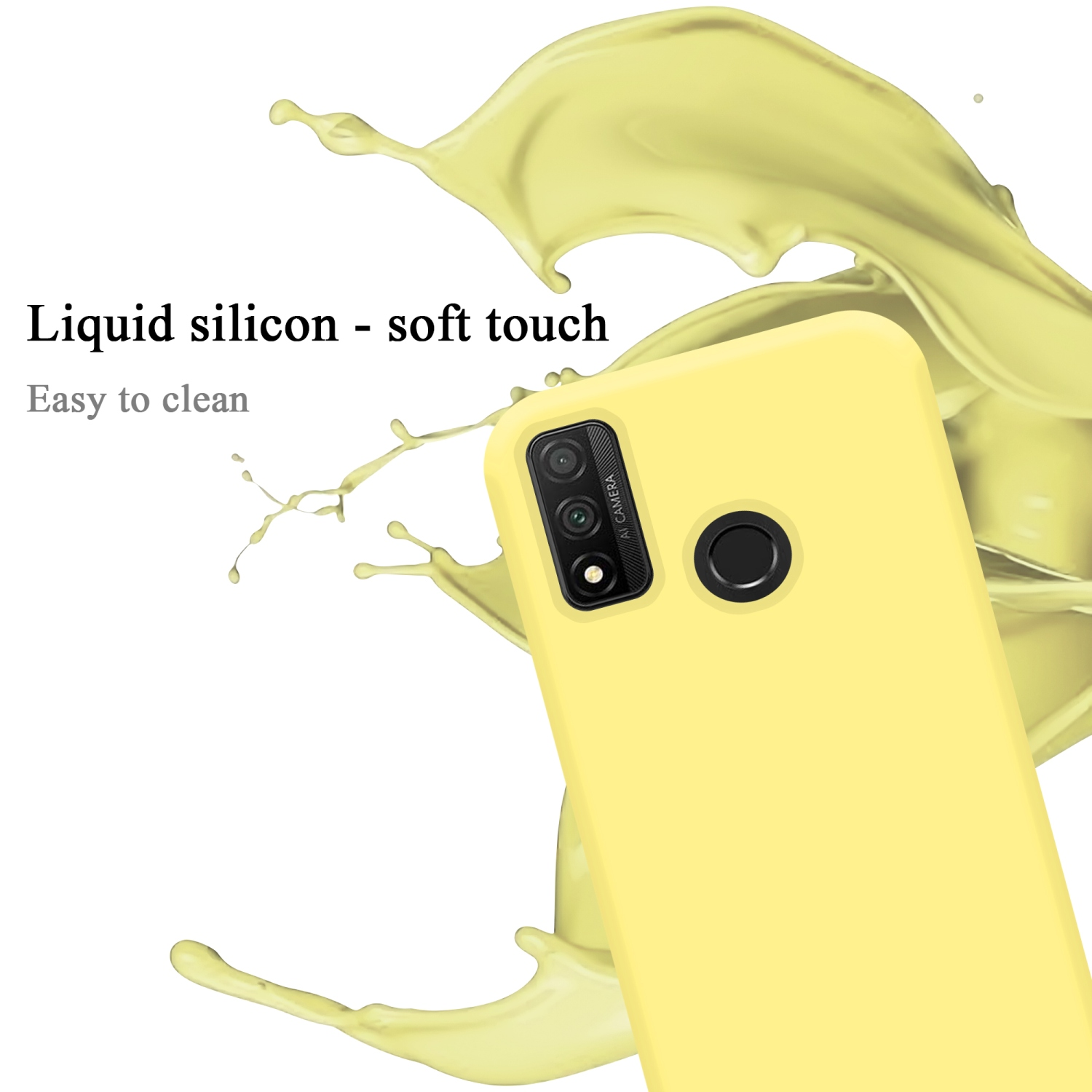 Backcover, Case Silicone Style, 2020, Huawei, LIQUID SMART GELB Liquid im Hülle CADORABO P