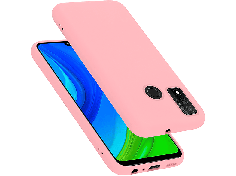 CADORABO Hülle im Backcover, SMART Style, Huawei, Liquid LIQUID Silicone PINK Case 2020, P