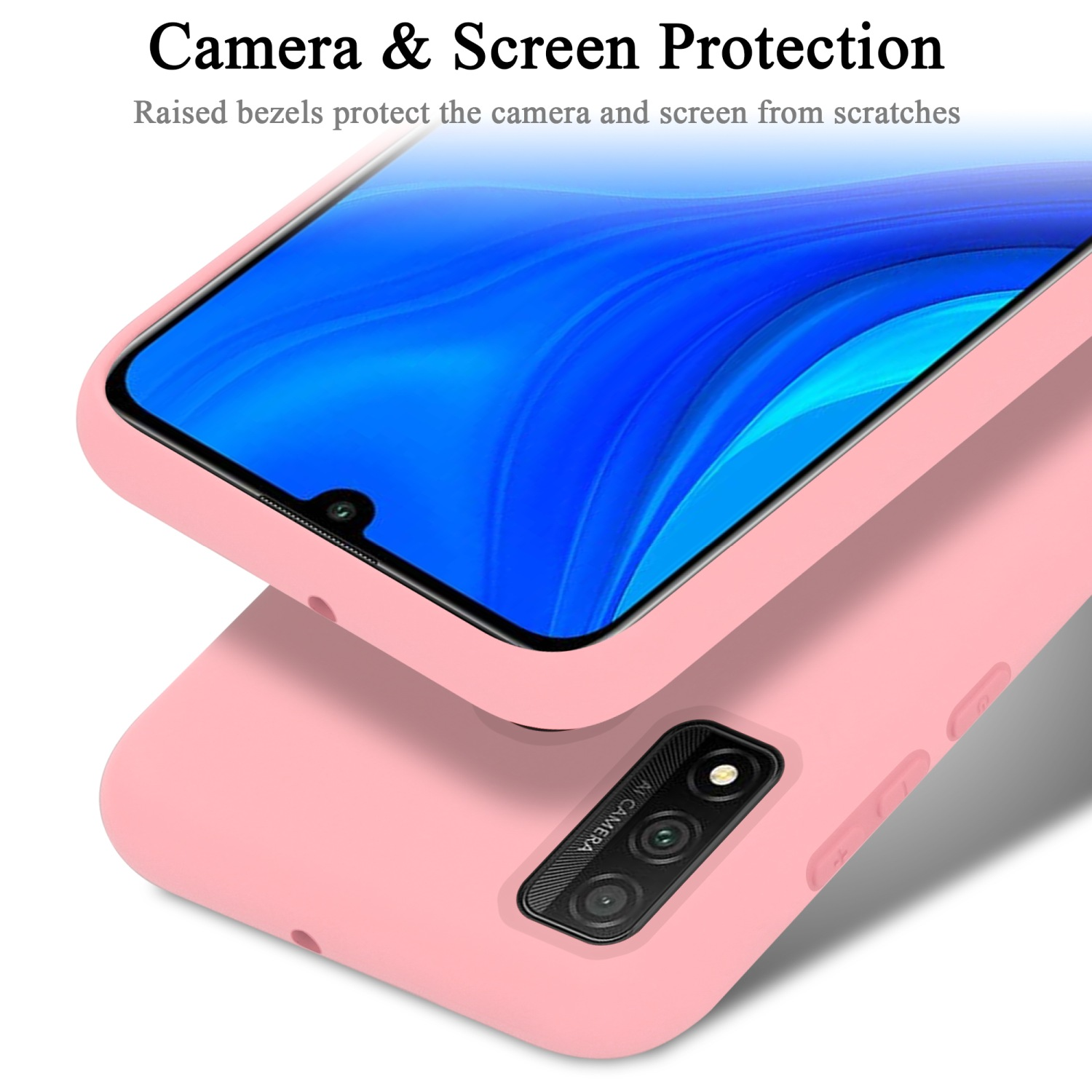 Silicone Hülle SMART Huawei, PINK im Liquid LIQUID 2020, Backcover, Case Style, P CADORABO
