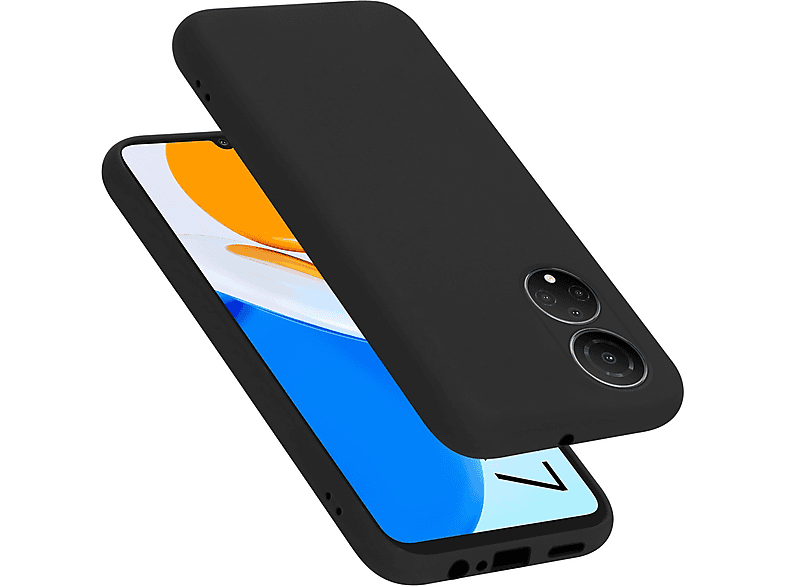 CADORABO Hülle Honor, SCHWARZ im Style, LIQUID X7, Liquid Case Silicone Backcover