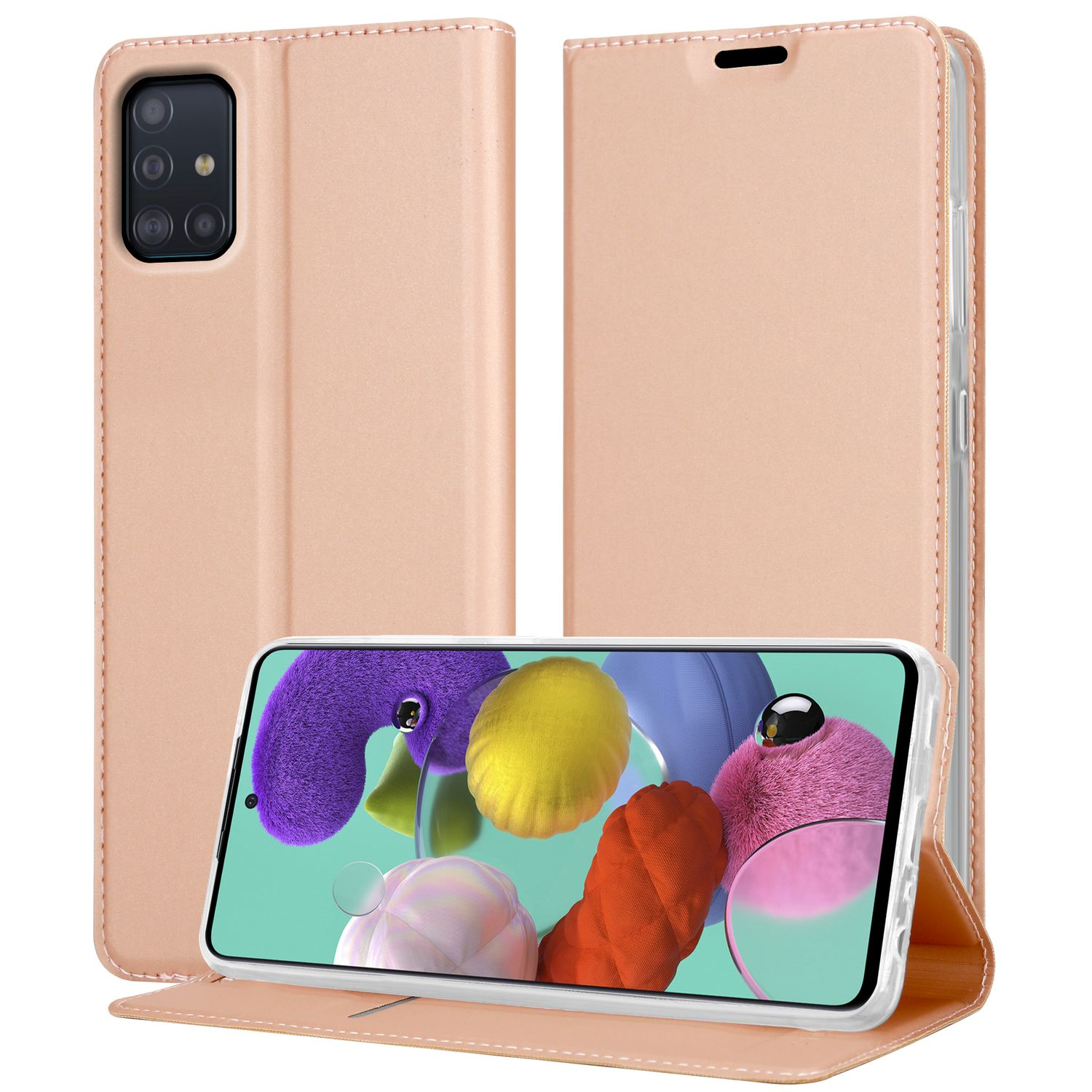 CADORABO Handyhlle Classy Book Style, Bookcover, Samsung, Galaxy A51 5G,  CLASSY ROS GOLD | MediaMarkt