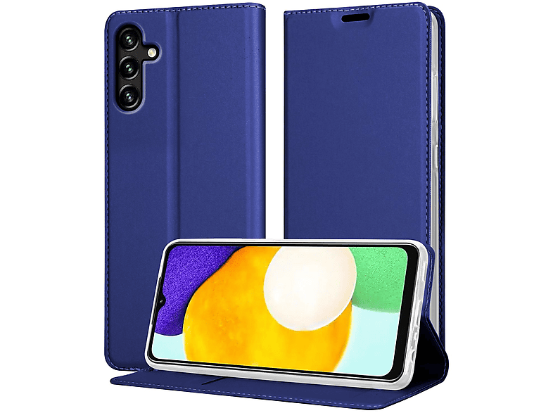 CADORABO Handyhülle Classy Galaxy Style, BLAU CLASSY Samsung, 5G, A13 Bookcover, Book DUNKEL