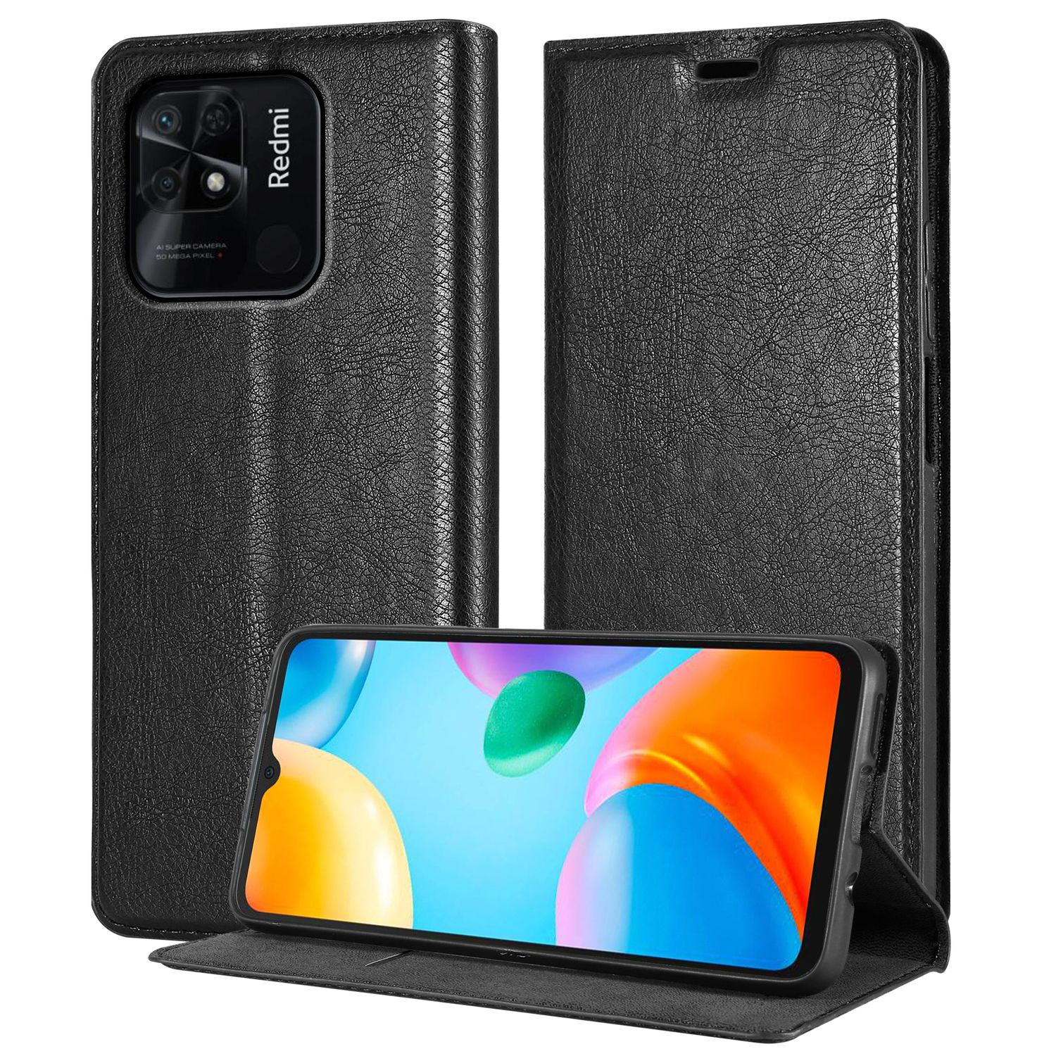 Cadorabo Custodia a tracolla compatibile con Xiaomi RedMi 10C / Poco C40 piccola borsa con scomparto per cellulare e finestra di visualizzazione, borsa a tracolla Mini per RedMi 10C, 2 scomparti, in