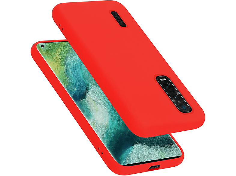 CADORABO Hülle im Liquid Silicone Case Style, Backcover, Oppo, FIND X2 PRO, LIQUID ROT