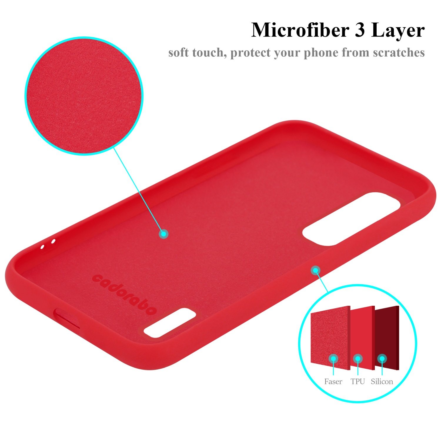 ROT Hülle Silicone im Backcover, X2 Case LIQUID Oppo, Liquid CADORABO Style, PRO, FIND