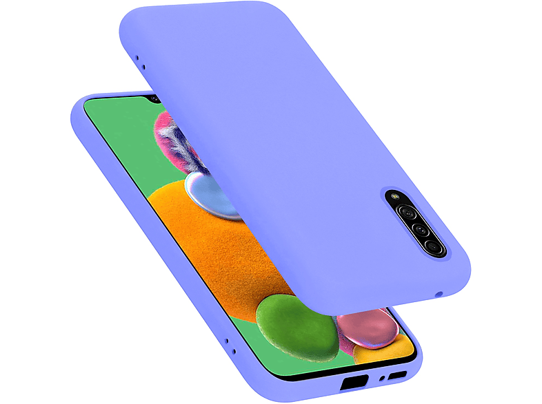 CADORABO Hülle 5G, Case Galaxy Liquid im LIQUID Samsung, A90 Backcover, LILA HELL Style, Silicone
