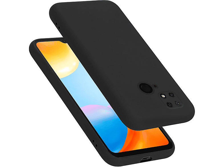 Xiaomi, / Liquid LIQUID im Backcover, Silicone CADORABO C40, Case POCO SCHWARZ 10C Hülle RedMi Style,