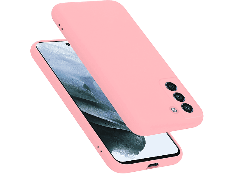 Backcover, Silicone S21 Galaxy im CADORABO FE, Samsung, LIQUID Hülle Style, PINK Case Liquid