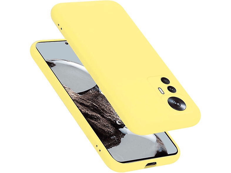 CADORABO Hülle im Liquid Silicone Case Style, Backcover, Xiaomi, 12T / 12T PRO, LIQUID GELB