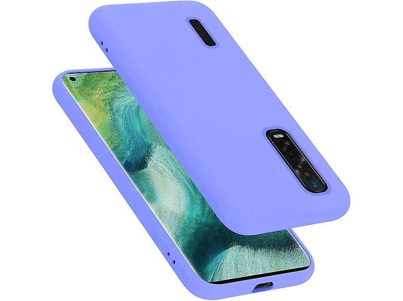 CADORABO Hülle im Liquid Silicone Case Style, Backcover, Oppo, FIND X2 PRO, LIQUID HELL LILA
