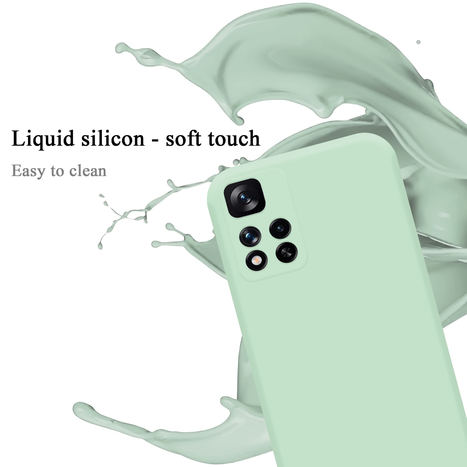 Backcover, HELL Xiaomi, im Liquid GRÜN Silicone Hülle NOTE PRO+, RedMi CADORABO LIQUID Case Style, 11
