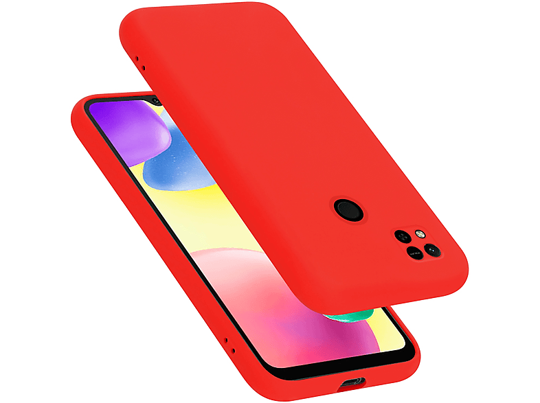 CADORABO Hülle im 9C RedMi / Xiaomi, Backcover, 10A, LIQUID Liquid Case RedMi ROT Style, Silicone