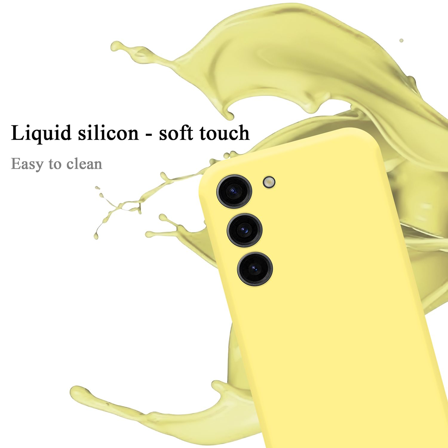 Samsung, Style, GELB Hülle Case Backcover, Galaxy Silicone CADORABO LIQUID Liquid im S23,