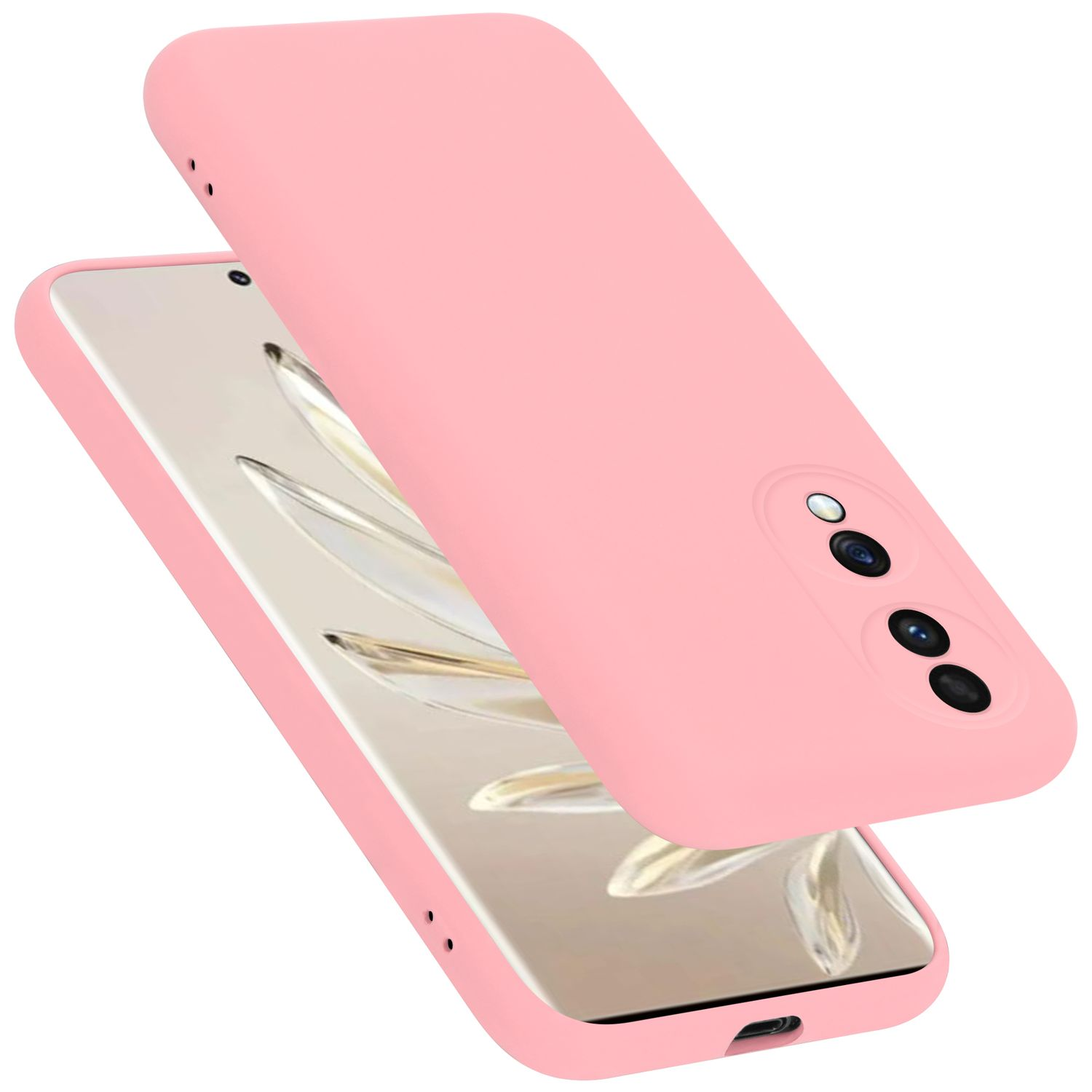 CADORABO Hülle Style, Liquid Silicone LIQUID PINK Backcover, Case 70, im Honor