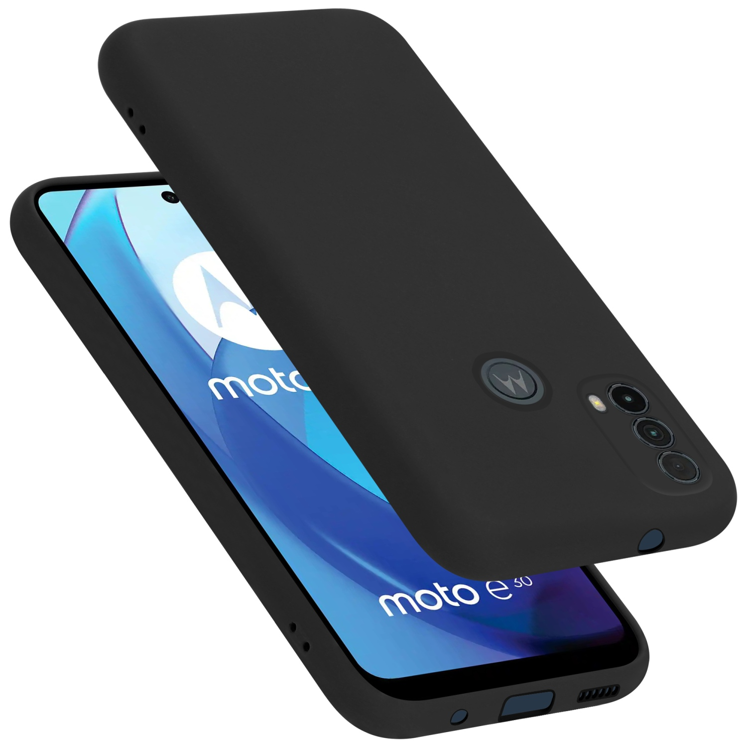 TingYR Cover Antiurto Per Motorola Moto E40 – Custodia Flessibile In TPU, Morbida E Leggera, Colore Nero