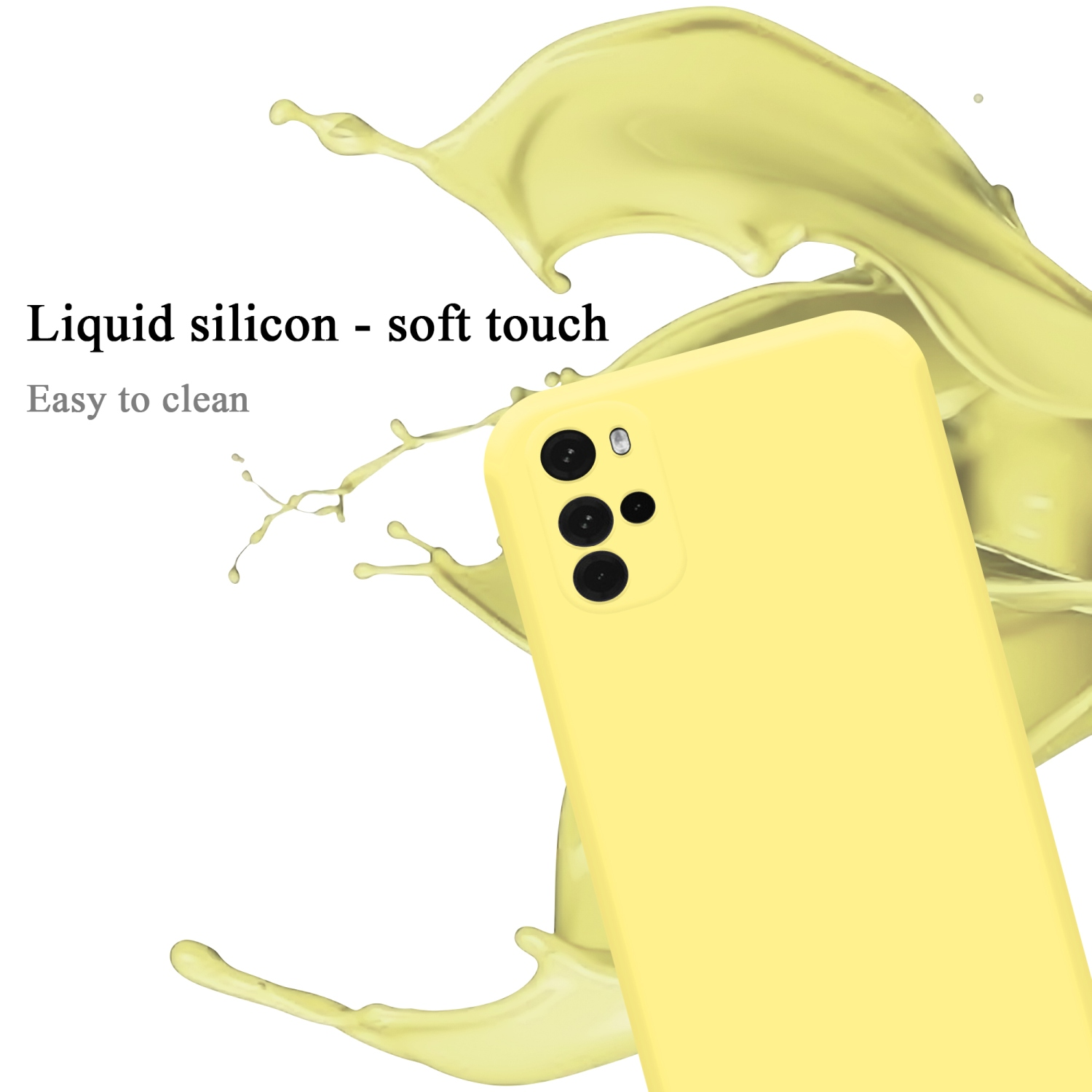 LIQUID im Silicone GELB Case MOTO Motorola, Hülle CADORABO Liquid Backcover, G22, Style,