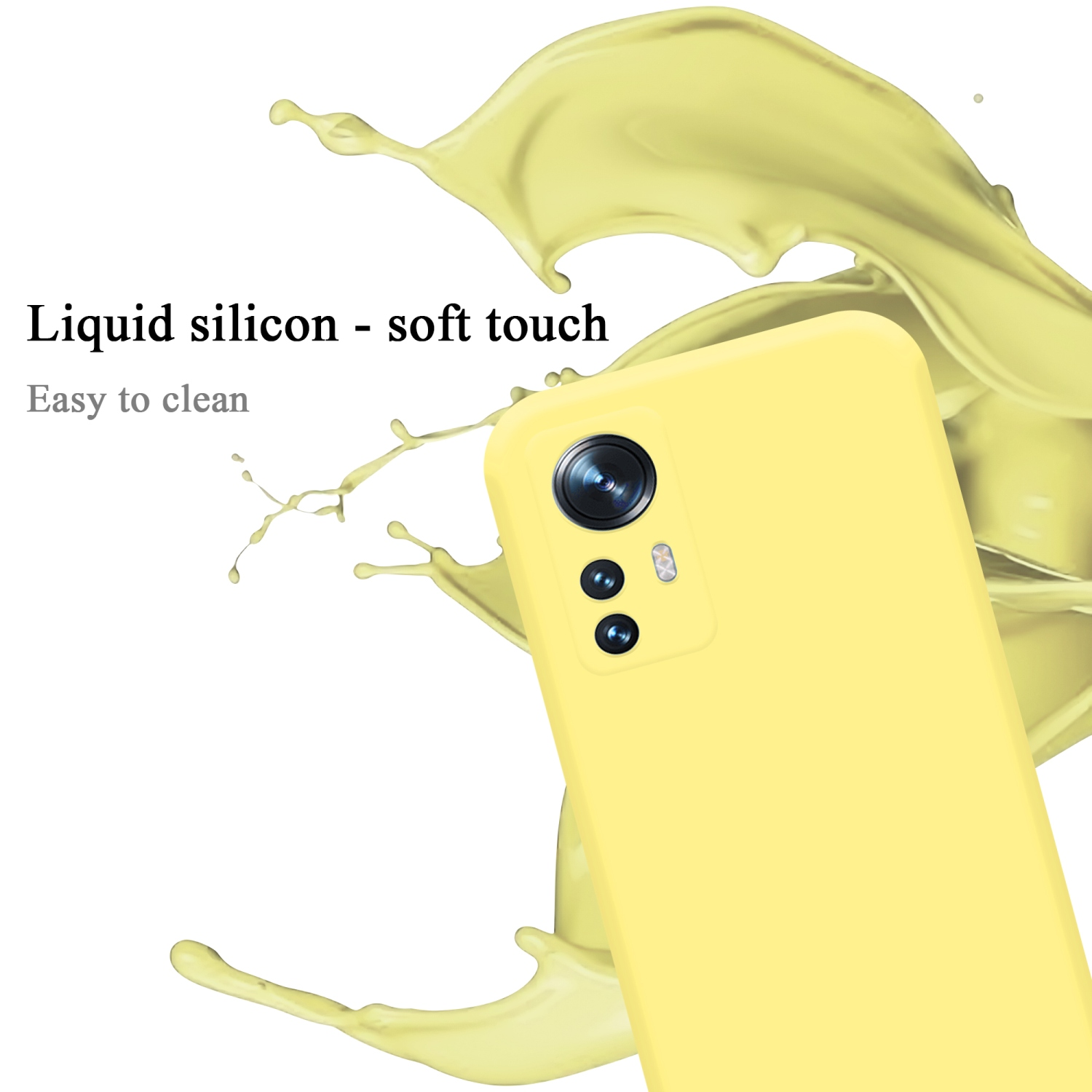 Liquid Backcover, Case 12 / Xiaomi, CADORABO GELB im Style, LIQUID 12X, Silicone Hülle