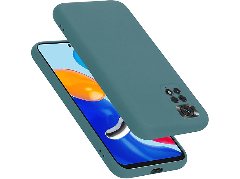 CADORABO Hülle im Liquid Silicone Case Style, Backcover, Xiaomi, RedMi NOTE 11 4G / 11S 4G, LIQUID GRÜN