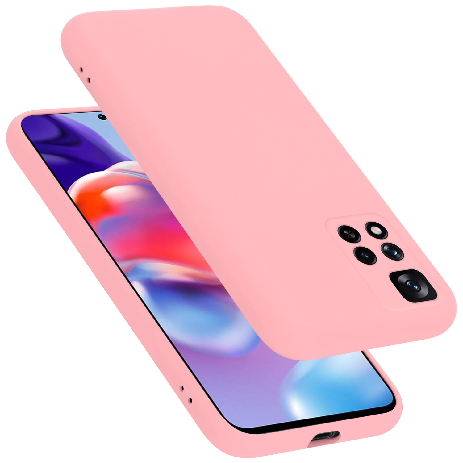 CADORABO Silicone Xiaomi, NOTE RedMi PRO+, Liquid 11 PINK LIQUID Style, im Case Hülle Backcover,