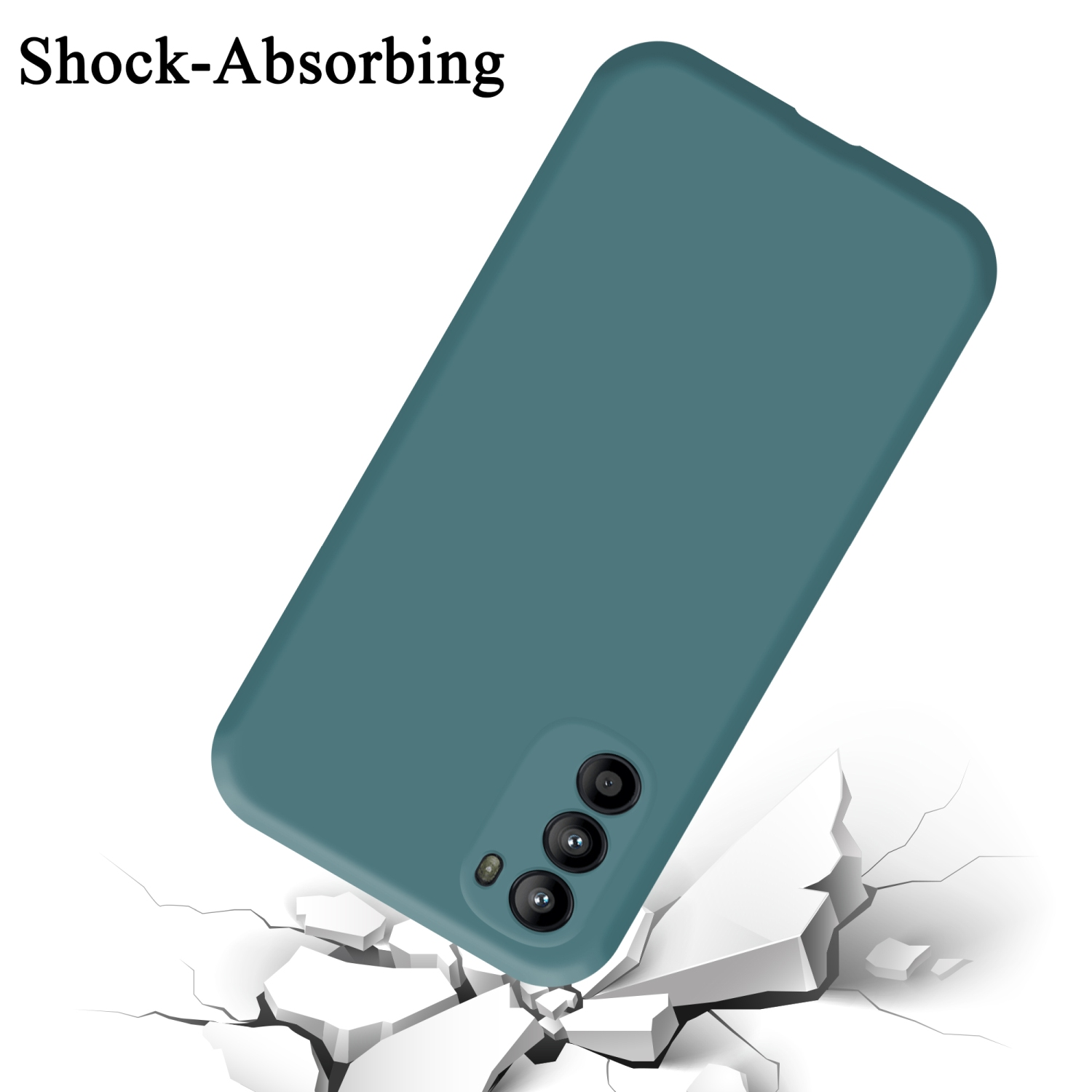 Liquid CADORABO Backcover, Style, Hülle 4G 5G, im GRÜN G82 / Motorola, LIQUID MOTO G52 Case Silicone