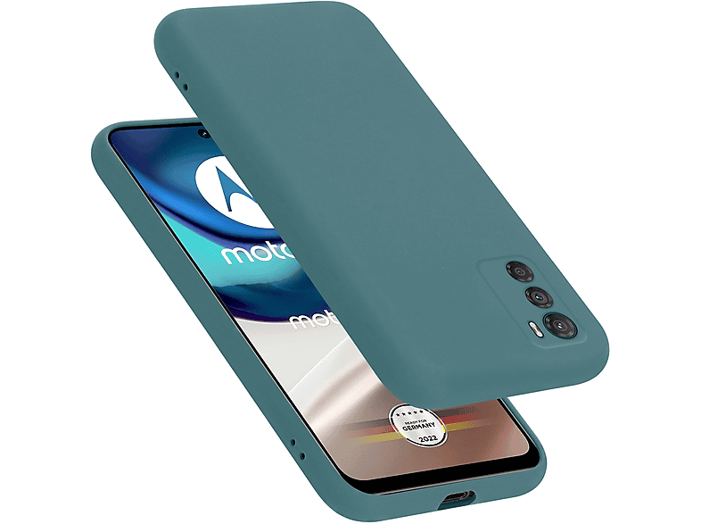 CADORABO Hülle im Liquid Silicone Case Style, Backcover, Motorola, MOTO G42, LIQUID GRÜN