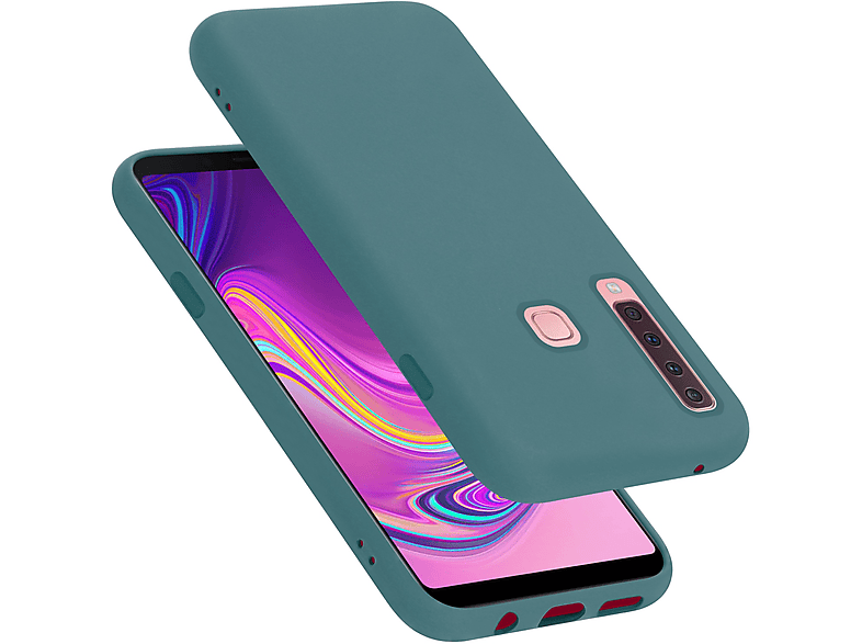 CADORABO Hülle im Liquid Silicone Case Style, Backcover, Samsung, Galaxy A9 2018, LIQUID GRÜN